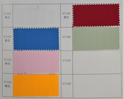 GZ-BLH S710 Food-grade antistatic fabric Ingredients: 58% polyester + 40% moisture-wicking polyester + 2% carbon fiber Yarn count: 100D*150D Density: 165*122 Width: 150cm Weight: 150±5gsm Point-to-point resistance: 10~9-10~11 Function: antistatic, soft ha 45 degree